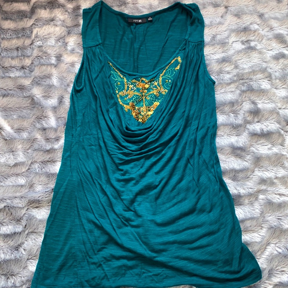 Womens Aqua Dress Tank 💎